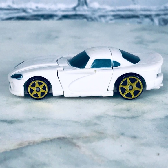Hasbro Transformers Mini Con White Dodge Viper Car Rare Vintage 2001 Takara Toy - Picture 3 of 8